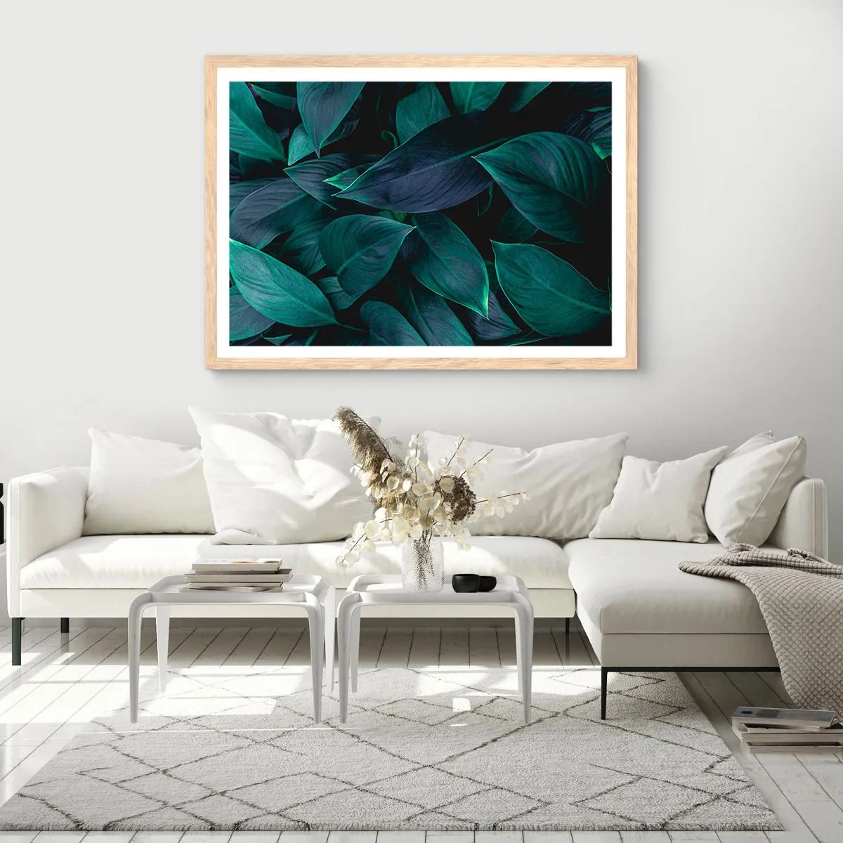 Plakat w ramie jasny dąb - Zieleń sama w sobie - 50x40 cm