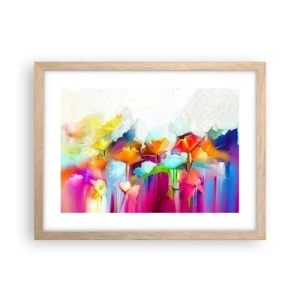 Plakat w ramie jasny dąb - Tęcza zakwitła - 40x30 cm