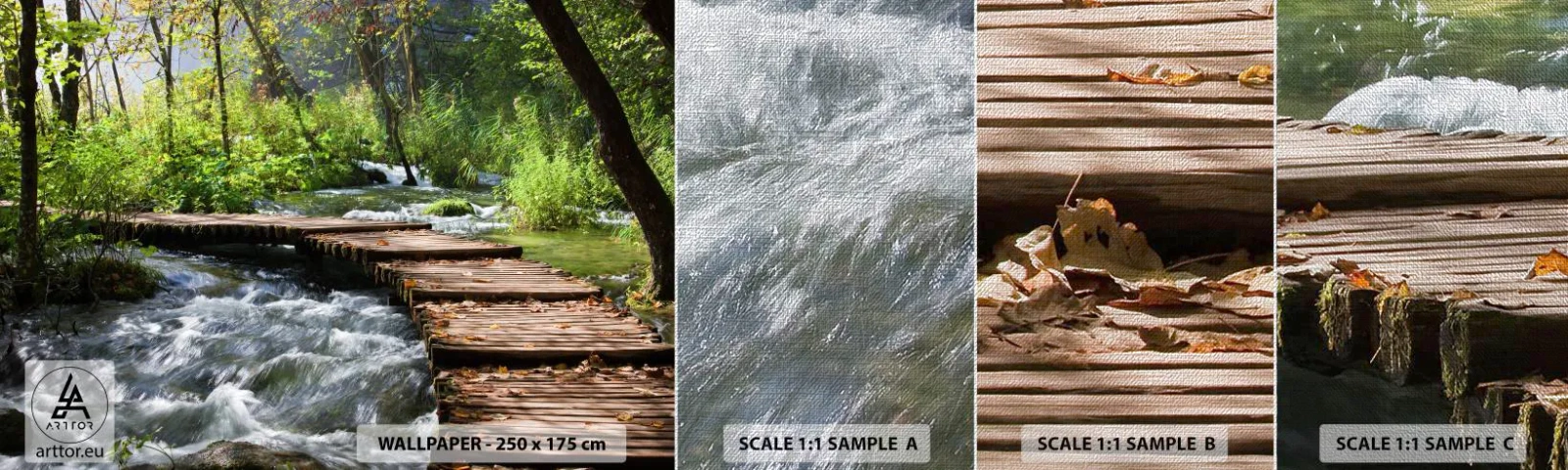 Fototapeta Próbka Premium Canvas - Nad pienistą kaskadą - Krajobraz, Chorwacja, Natura - 100x30 cm