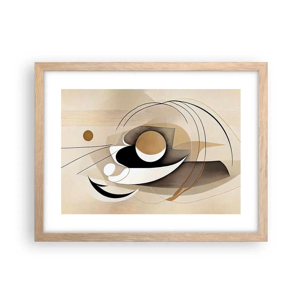 Plakat w ramie jasny dąb - Kompozycja: istota rzeczy - 40x30 cm