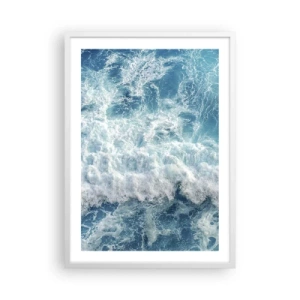 Plakat w białej ramie - Radośnie i w podskokach - 50x70 cm