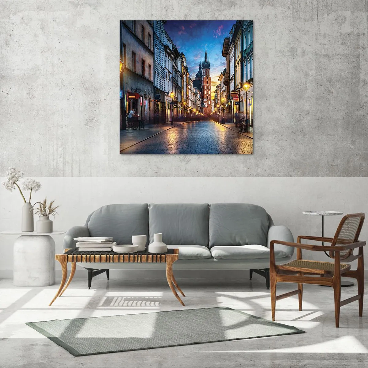 Obraz na szkle - Krakowski czar - 70x70 cm