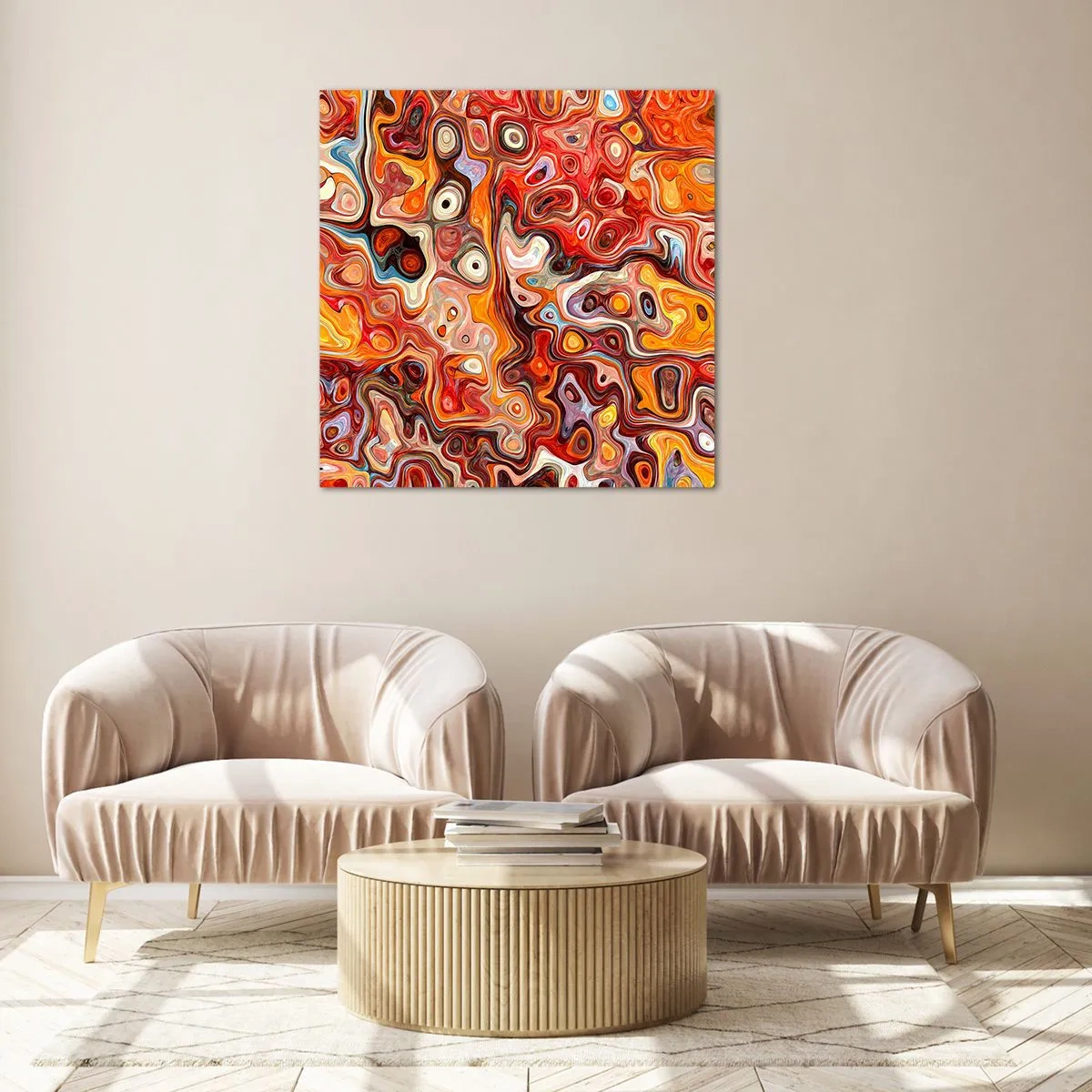 Obraz na szkle - Gdyby orzechy rozpływały się w miodzie - 40x40 cm