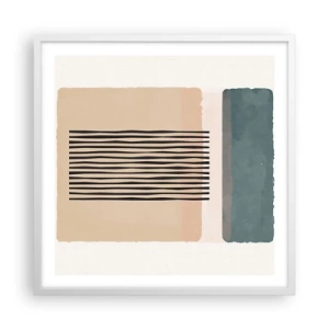 Plakat w białej ramie - Wszystko w porządku - 60x60 cm