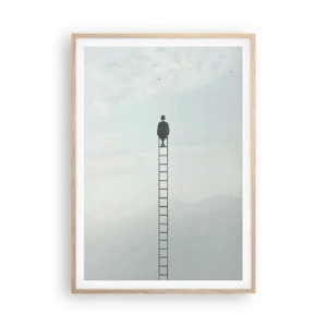 Plakat w ramie jasny dąb - Wznieś się ponadto - 70x100 cm