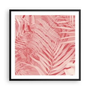 Plakat w czarnej ramie - Różowy koncept - 60x60 cm