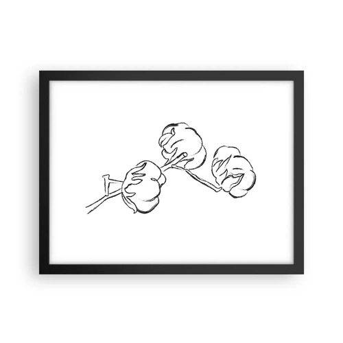 Plakat w czarnej ramie - Bawełniany puch - 40x30 cm