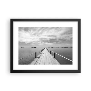 Plakat w czarnej ramie - A może podróż… - 40x30 cm