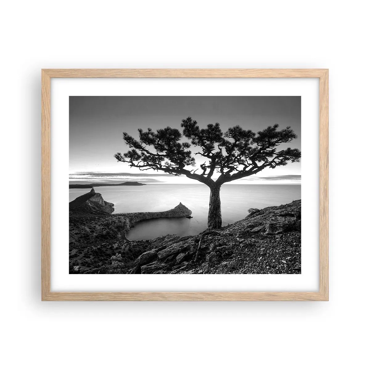 Plakat w ramie jasny dąb - Spokój aż po horyzont - 50x40 cm