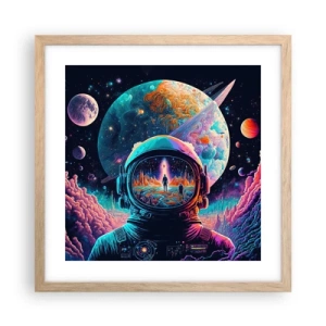Plakat w ramie jasny dąb - Filozofom się nie śniło - 40x40 cm