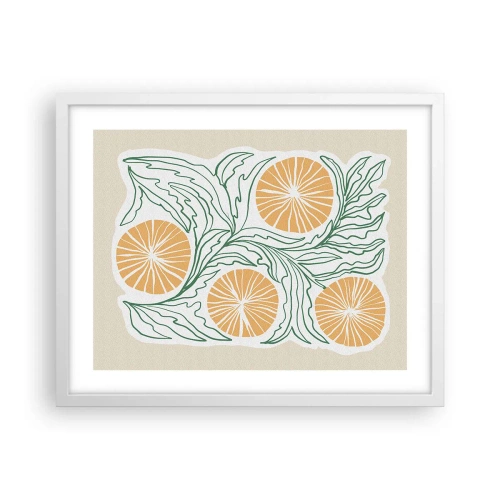 Plakat w białej ramie - Etnicznie z nutą abstrakcji - 50x40 cm