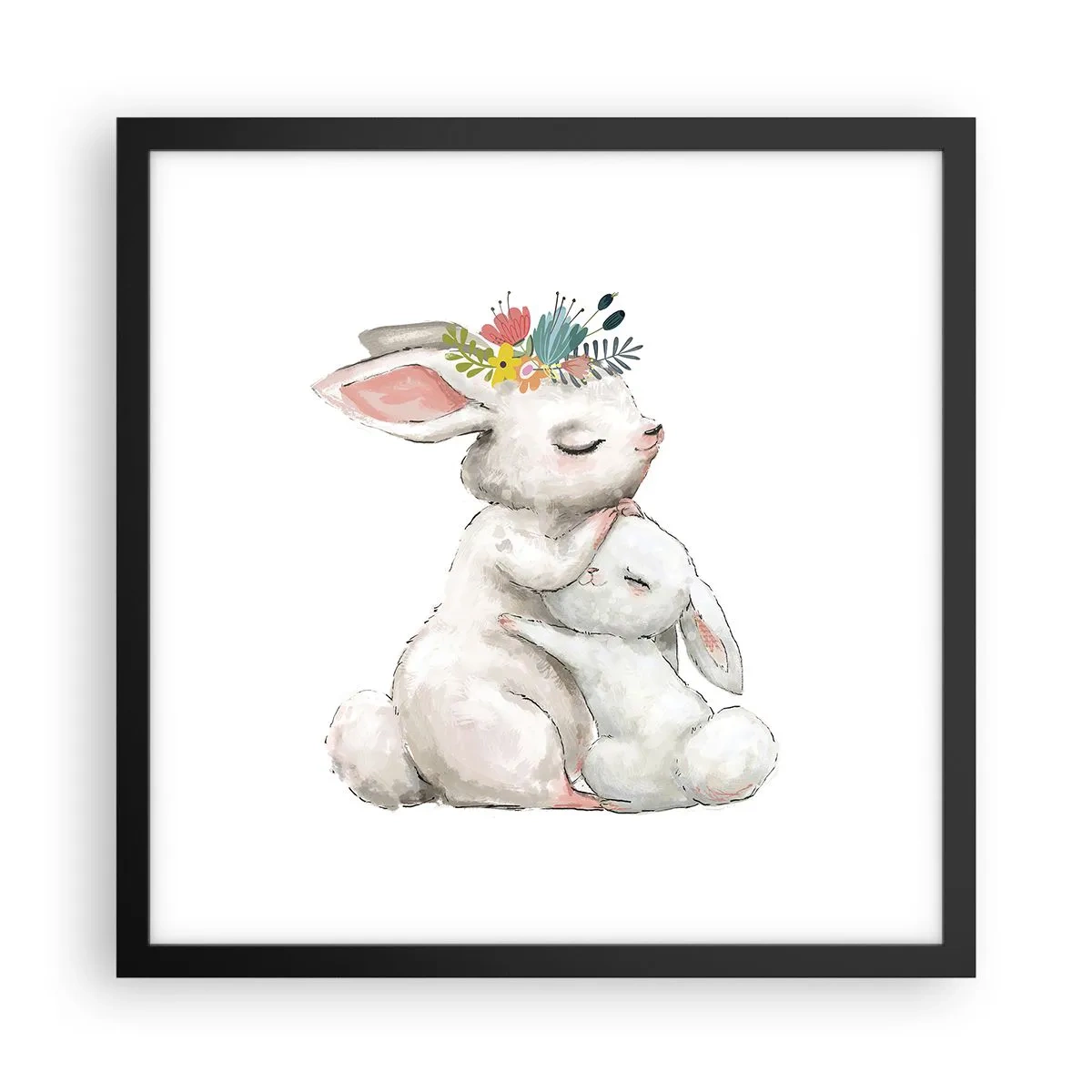 Plakat w czarnej ramie - Nie ma jak u mamy - 40x40 cm