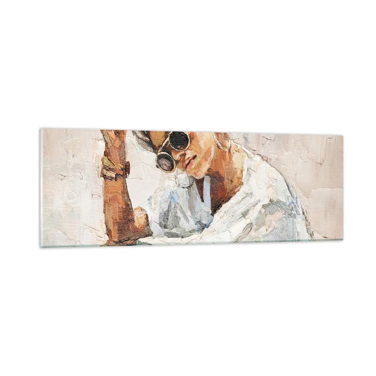 Obraz na szkle - Portret w pełnym słońcu - 90x30 cm