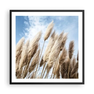 Plakat w czarnej ramie - Słoneczna i wietrzna pieszczota - 60x60 cm