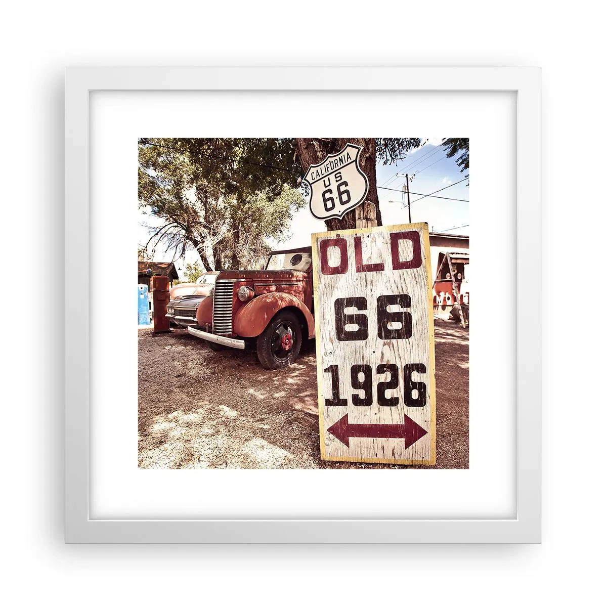 Plakat w białej ramie - Legenda amerykanskiej prowincji - 30x30 cm