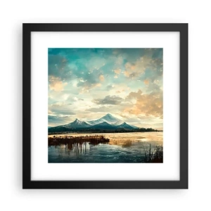 Plakat w czarnej ramie - Pod opieką nieba - 30x30 cm