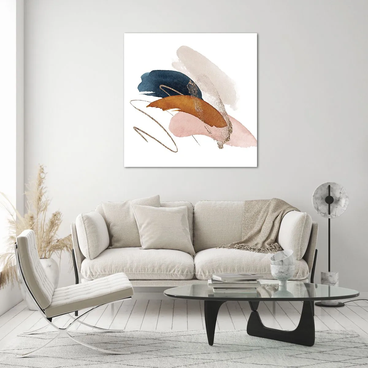 Obraz na szkle - Kompozycja uskrzydlona - 60x60 cm