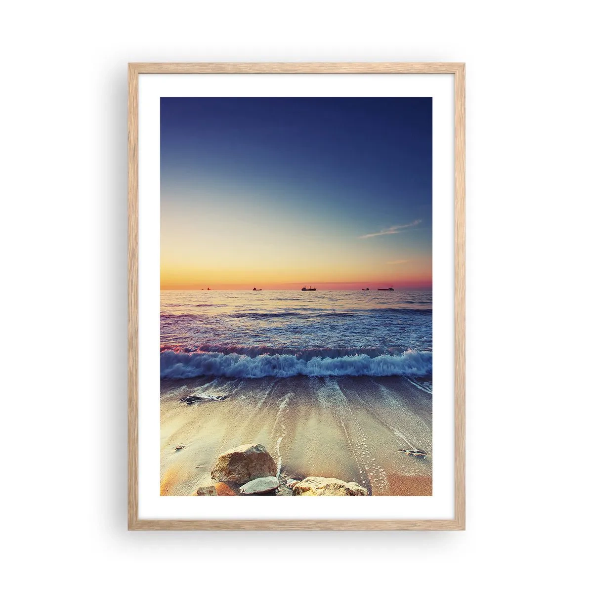 Plakat w ramie jasny dąb - A co za horyzontem? - 50x70 cm