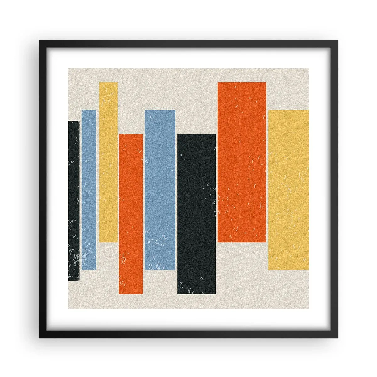 Plakat w czarnej ramie - Zapis muzyki - 50x50 cm