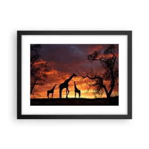 Plakat w czarnej ramie - Mała kolacja w gronie najbliższych - 40x30 cm
