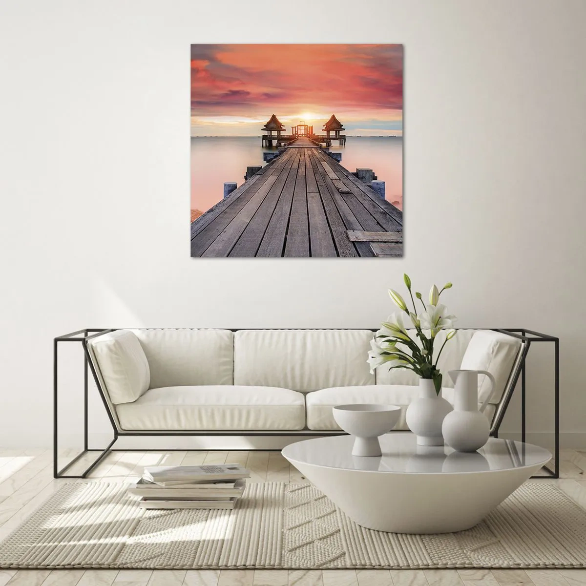 Obraz na szkle - Zachód na wschodzie - 70x70 cm