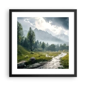 Plakat w czarnej ramie - Tam i z powrotem - 40x40 cm