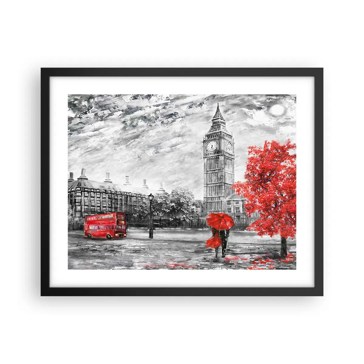 Plakat w czarnej ramie - Ekscytujący dzień - 50x40 cm