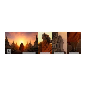 Fototapeta Próbka Premium Canvas - W spokoju przez wieczność - Tajlandia, Buddyzm, Świątynia - 100x30 cm