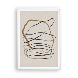 Plakat w białej ramie - Kompozycja – taniec opętaniec - 70x100 cm