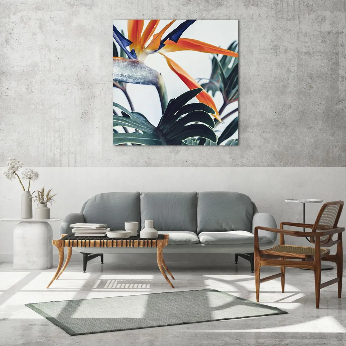 Obraz na szkle - Ptakokrzak - 50x50 cm