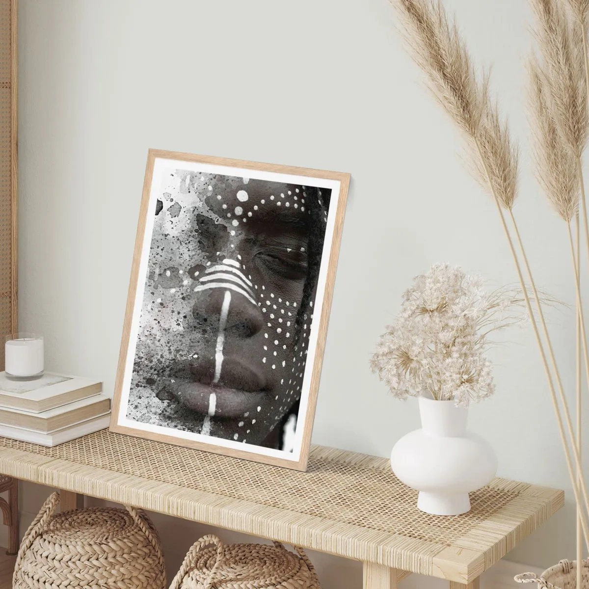 Plakat w ramie jasny dąb - Odkryj pierwotnego ducha - 30x40 cm