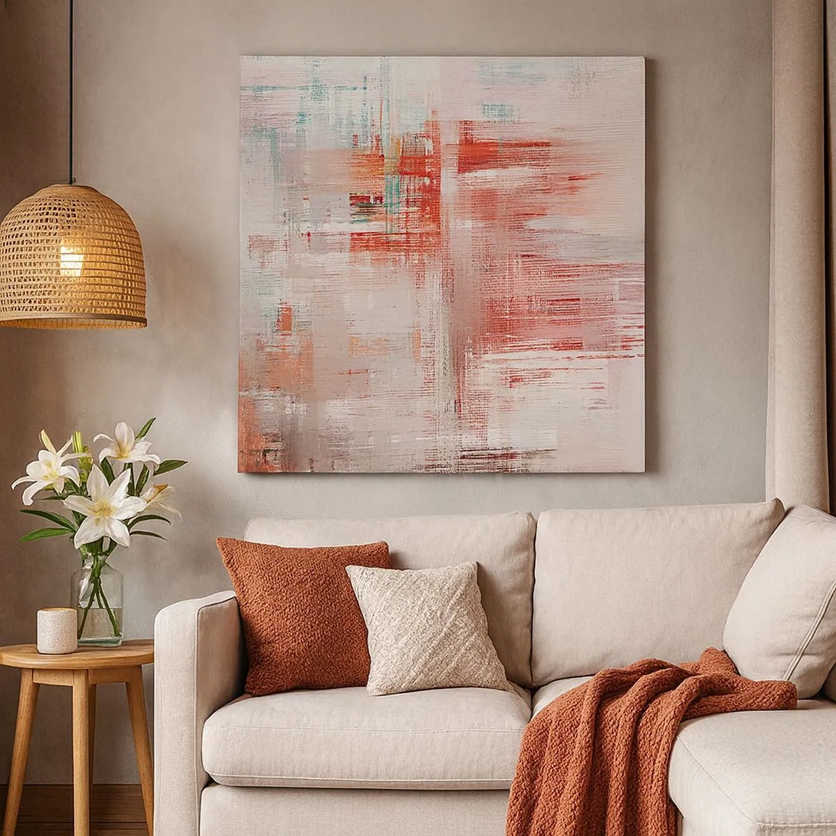 Obraz na płótnie - Zamglone. Ale różowe - 30x30 cm