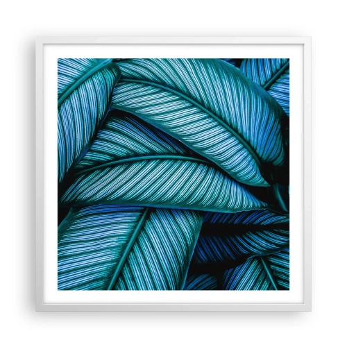 Plakat w białej ramie - Linie życia - 60x60 cm