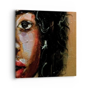 Obraz na płótnie - Czerń i blask - 30x30 cm