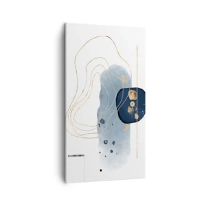 Obraz na płótnie - Niebiesko-złota fantazja - 45x80 cm