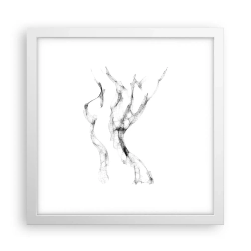 Plakat w białej ramie - Piękna i silna - 30x30 cm