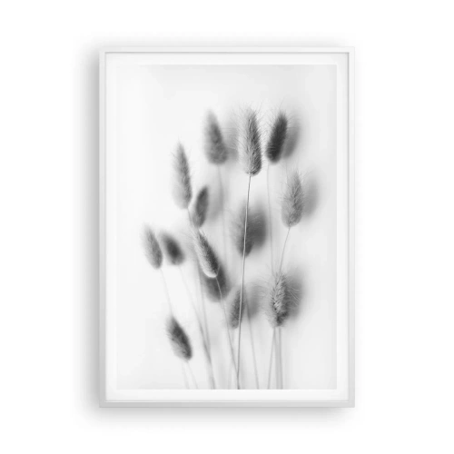 Plakat w białej ramie - Jej puszystość trawa - 70x100 cm