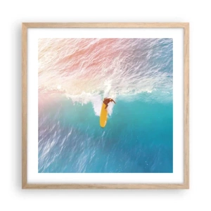 Plakat w ramie jasny dąb - Oceaniczny jeździec - 50x50 cm