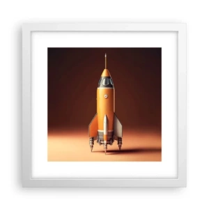 Plakat w białej ramie - Zaczyna się od marzenia - 30x30 cm