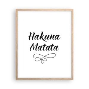 Plakat w ramie jasny dąb - Najlepsza rada - 40x50 cm