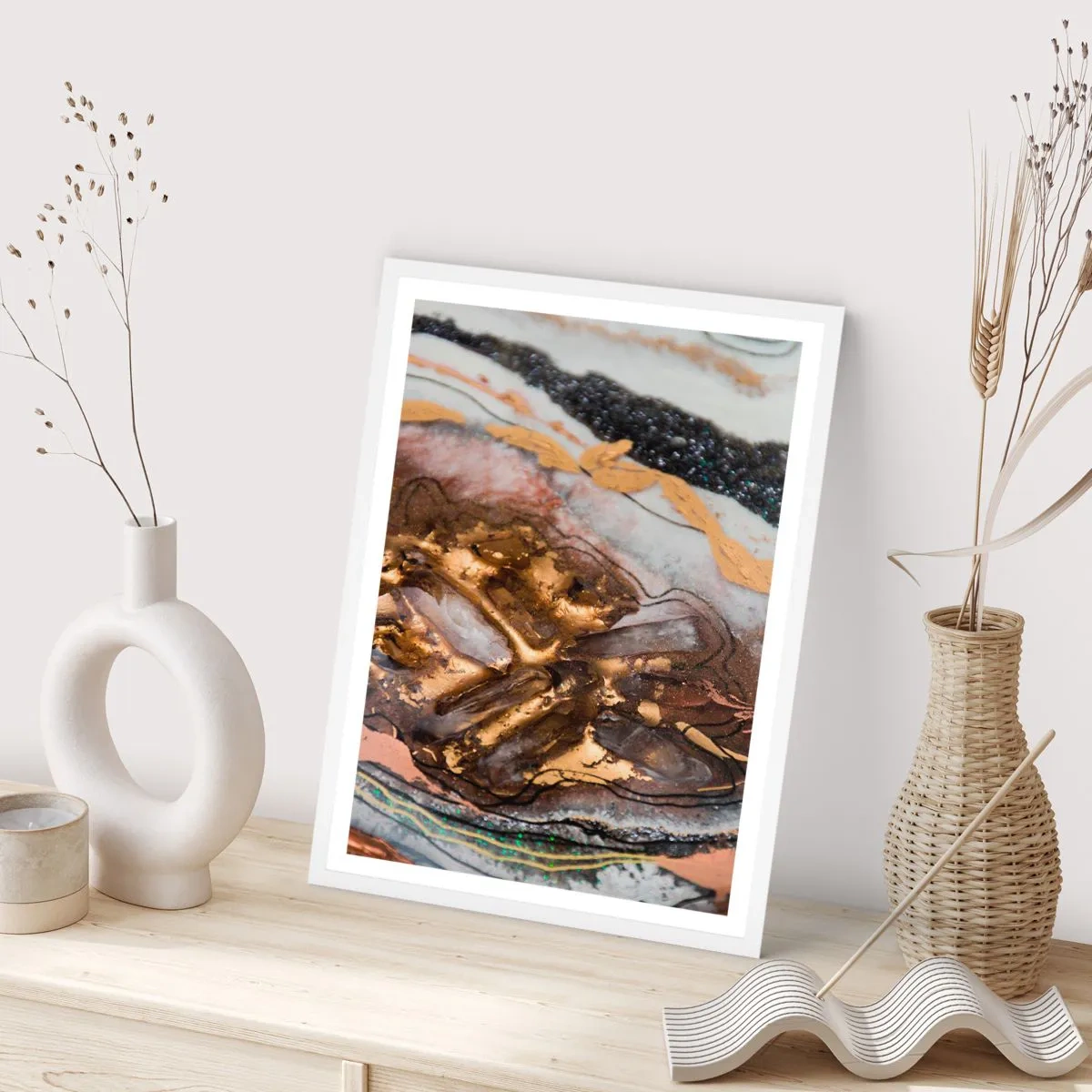 Plakat w białej ramie - Żywioł ziemi - 50x70 cm