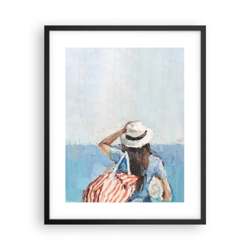 Plakat w czarnej ramie - Witaj na wakacjach - 40x50 cm