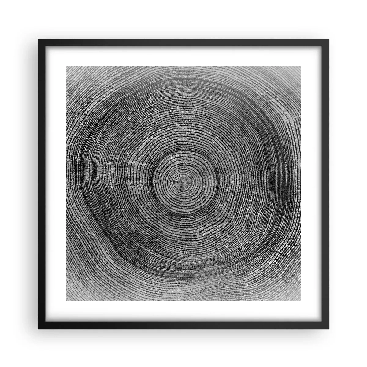 Plakat w czarnej ramie - Znak czasu - 50x50 cm