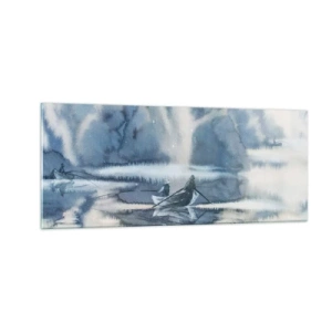Obraz na szkle - Wędkarze w swoim raju - 100x40 cm