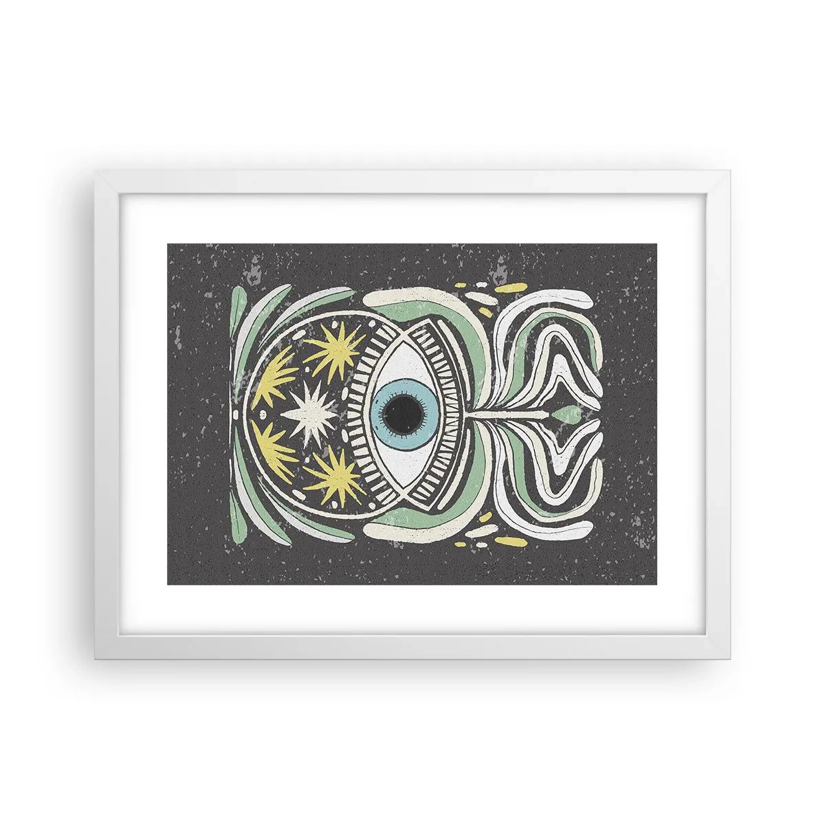 Plakat w białej ramie - Plemienne rytuały - 40x30 cm