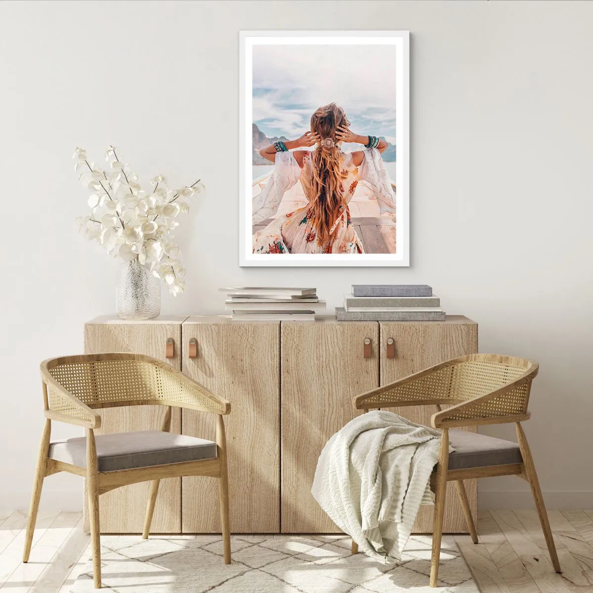 Plakat w białej ramie - W drodze ku szczęściu - 50x70 cm