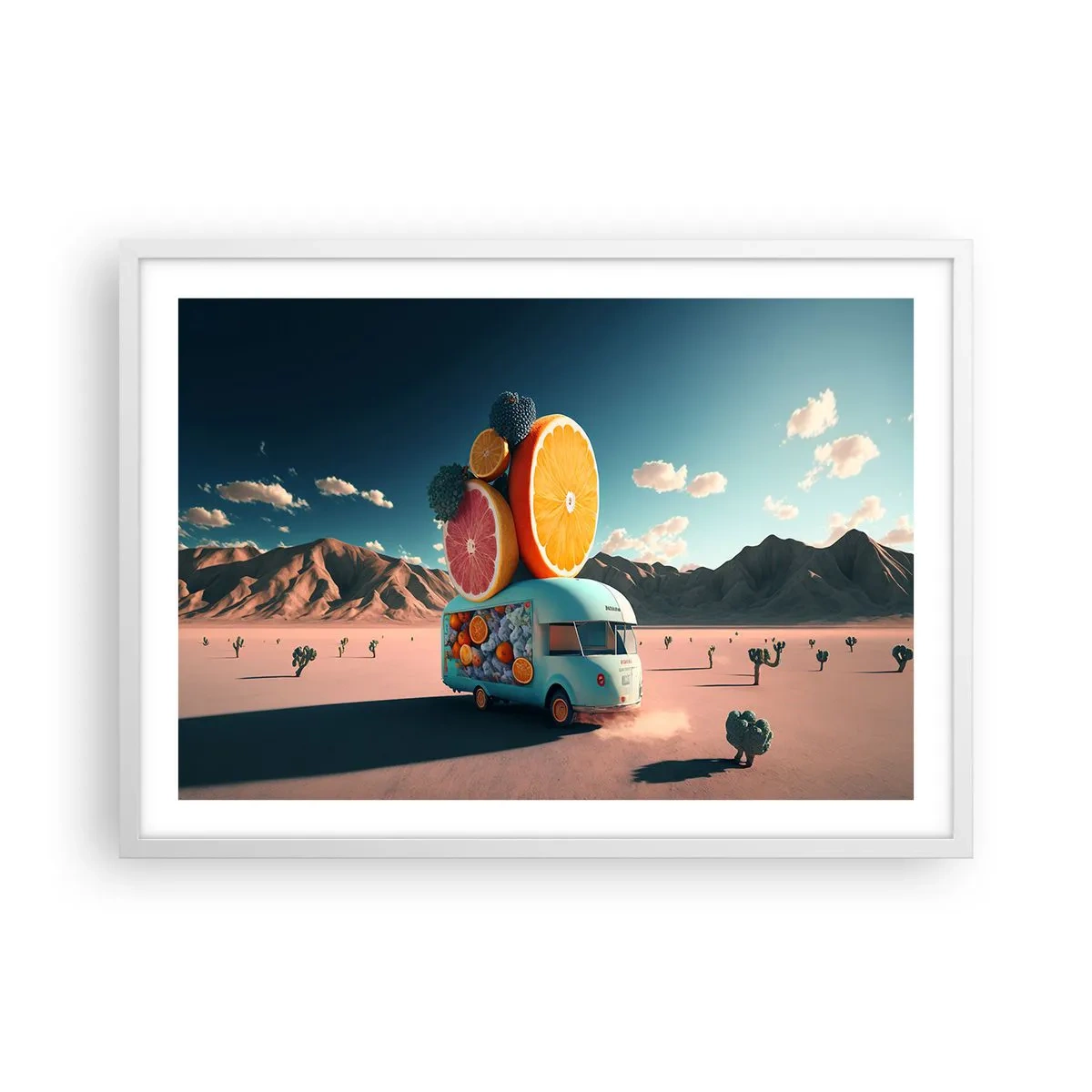 Plakat w białej ramie - Smak wakacji - 70x50 cm