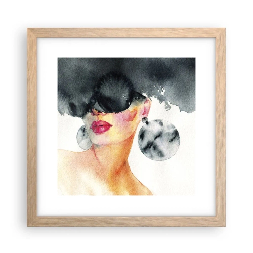 Plakat w ramie jasny dąb - Tajemnica elegancji - 30x30 cm