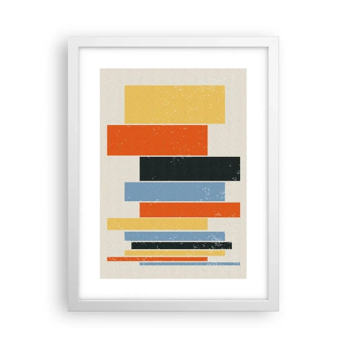 Plakat w białej ramie - Zapis muzyki - 30x40 cm