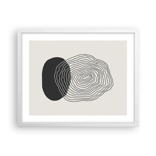 Plakat w białej ramie - Trwanie i drganie - 50x40 cm